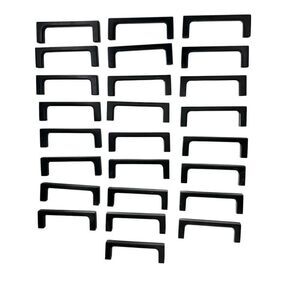 Set of (25) Modern Square 3” Modern Matte Black Cabinet Drawer Pull Handle with